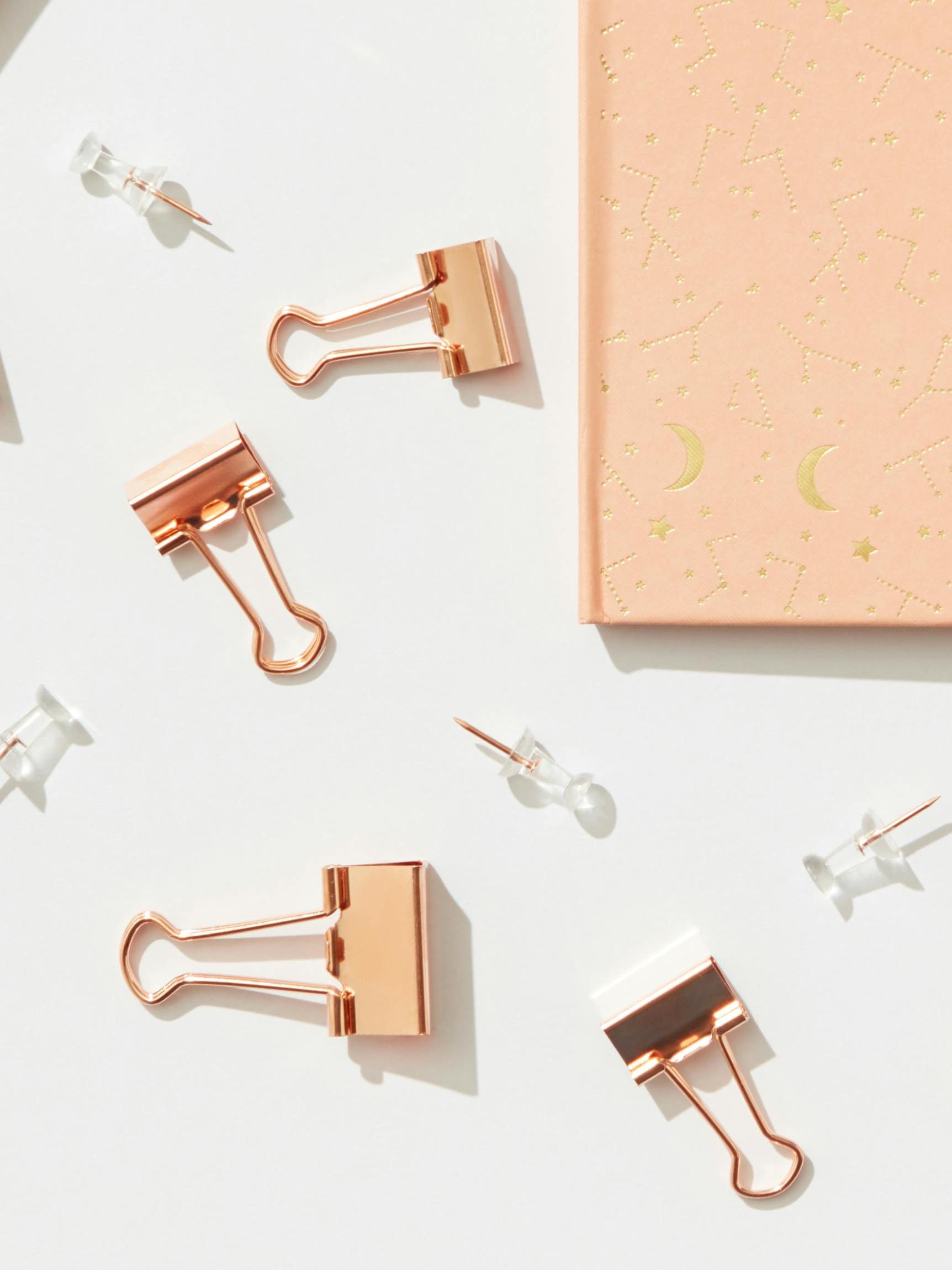 book paper clips copper