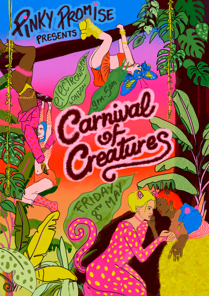 A wildly imaginative, consent-focused kink party combining playful costumes, workshops, dungeon spaces, and wonderfully welcoming jungle vibe.